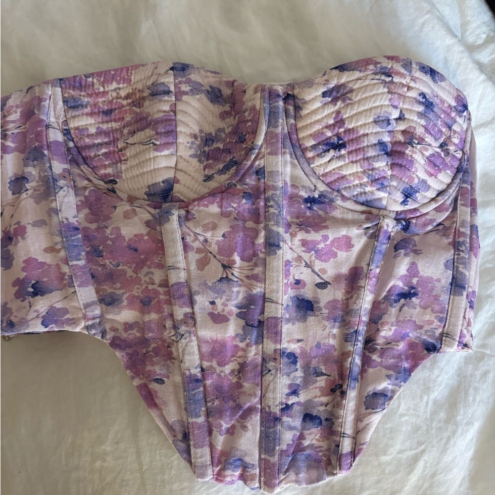 Floral Bustier Top